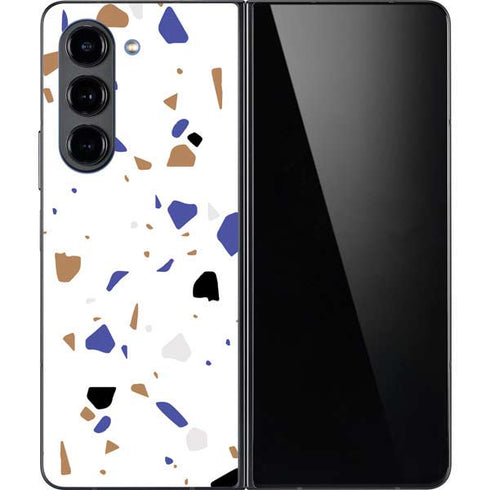 White Terrazzo Galaxy Z Fold5 5G Skin